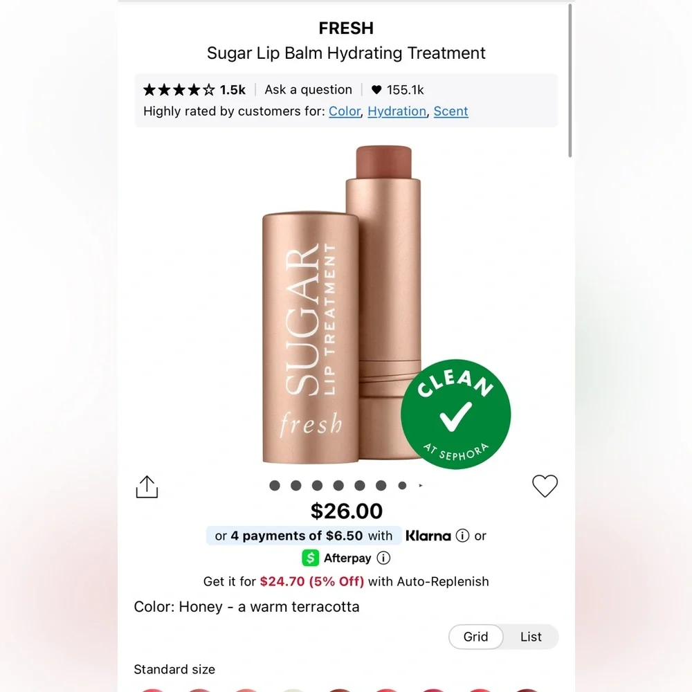 Fresh Sugar Lip Treatment in Shade Honey